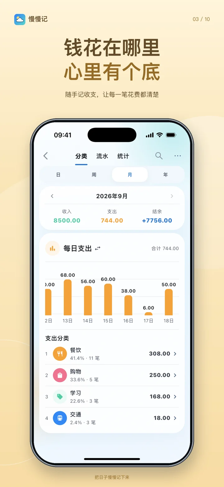 钱花在哪里,心里有个底。随手记收支,让每一笔花费都清楚